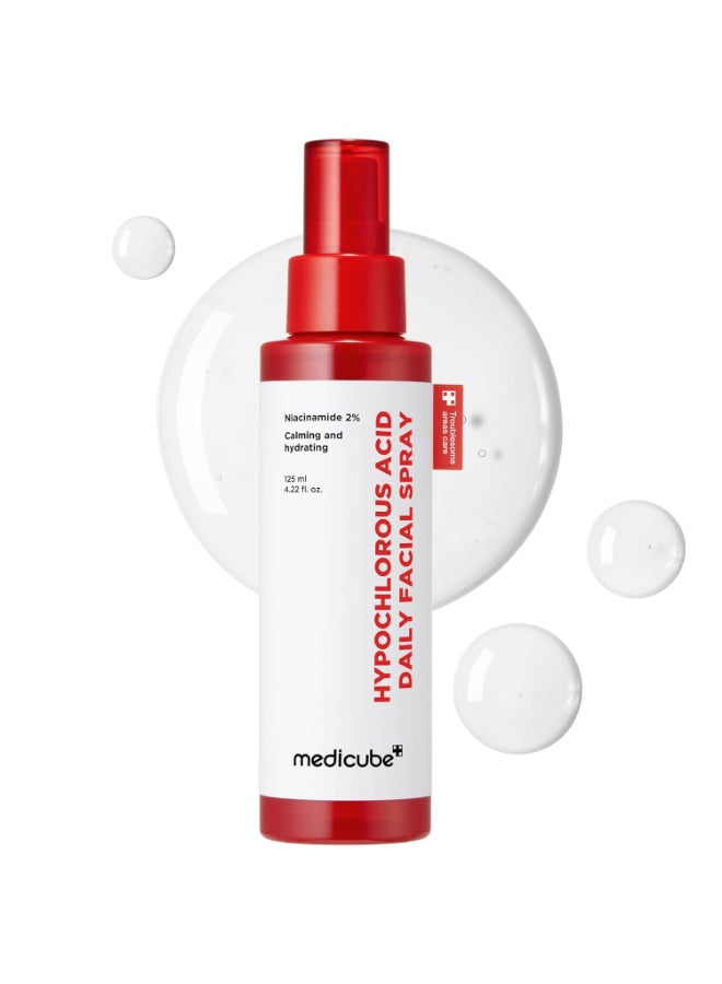 Medicube Hypochlorous Acid Daily Soothing Calming Facial Mist Spray for Sensitive Skin 125ml