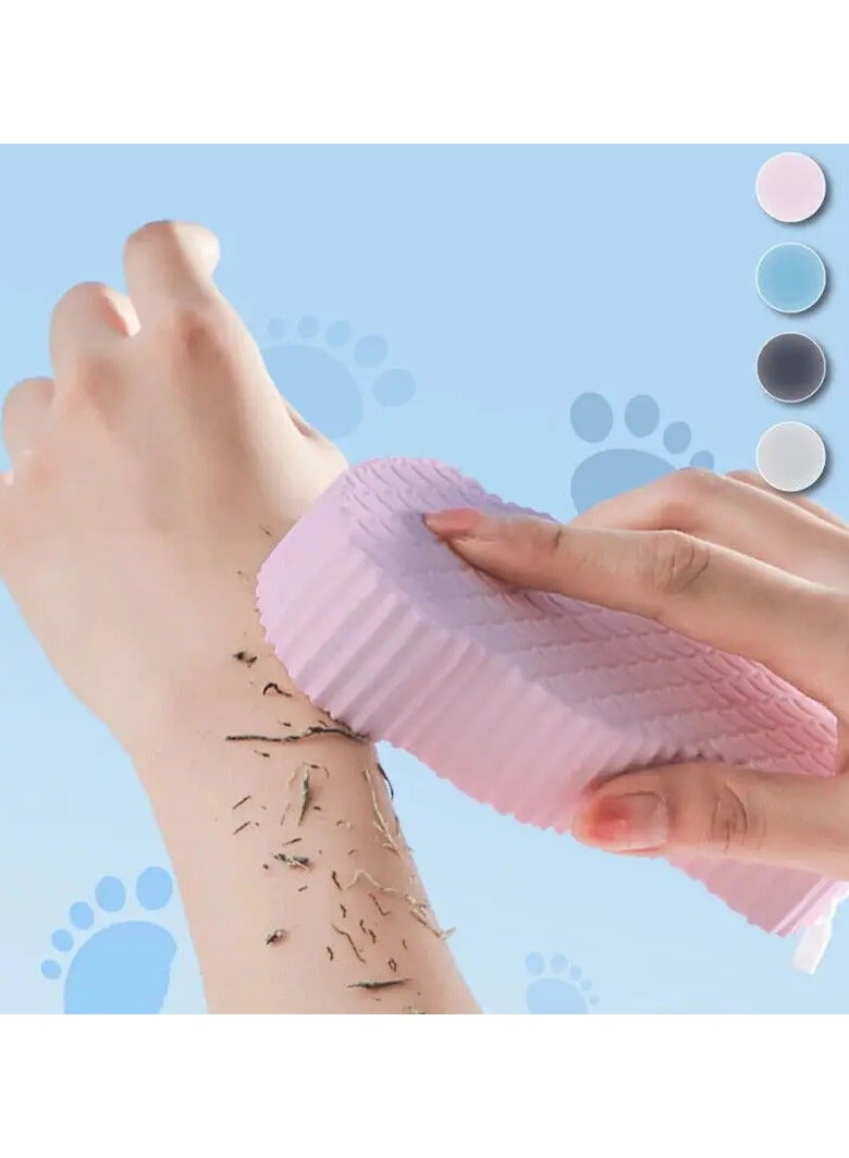 1Pc Soft Sponge Bath Body Brush Massage Rubbing Device Natural Bristle Soft Scrubber For Shower and Exfoliating - PINK