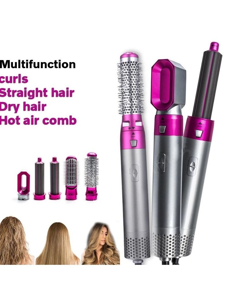 Hair Dryer 5 in 1 Hair Blower Brush Hair Curler, Hair Curler, Electric Hair Dryer, Rotating Hot Air Brush for All Hairstyles