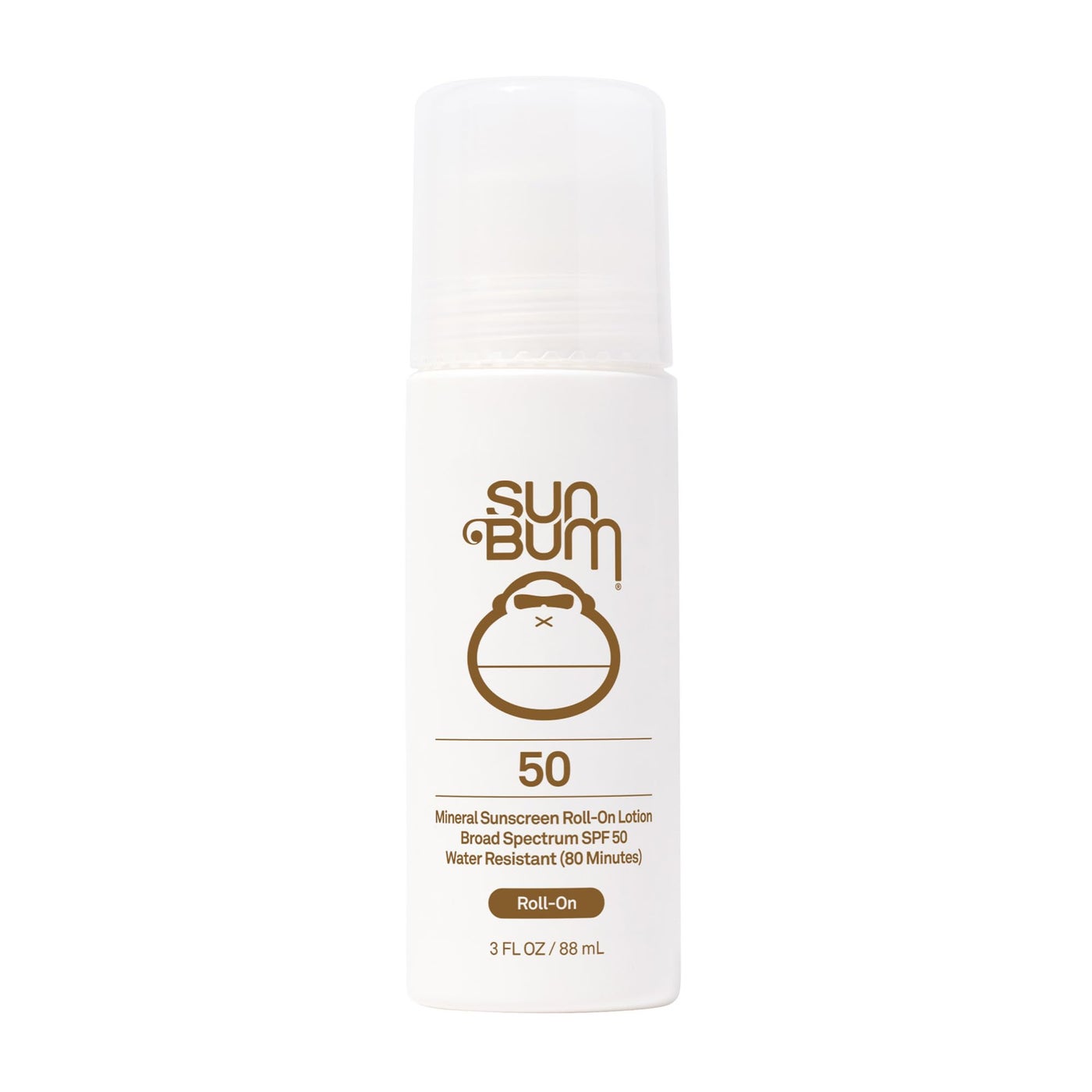 Sun Bum Mineral SPF 50 Roll-On Sunscreen Body Lotion - Broad Spectrum Moisturizing Sunscreen with Vitamin E - Hawaii 104 Act Compliant (Made without Octinoxate & Oxybenzone) - Travel Size 3 oz