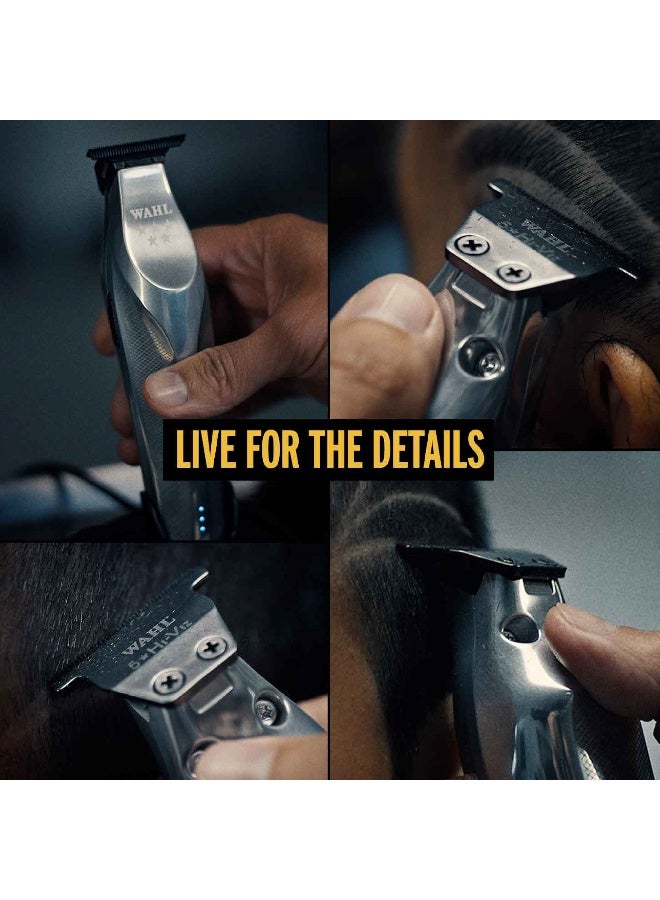 Wahl Professional 5 Star Hi-Viz Trimmer | Cord-Cordless | Metal Body | Hi-Viz T-Wide Blade | 3 Pin - GCC - image 10