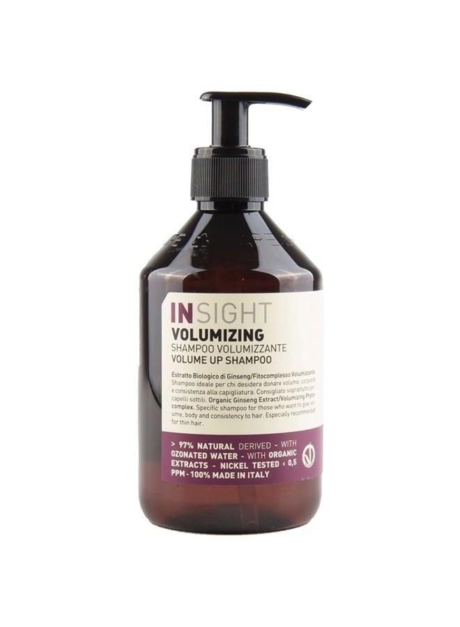 Clean Beauty Volume Up Shampoo for Softer Hair Organic Ginseng Extract, Vegan, 13.5 fl oz