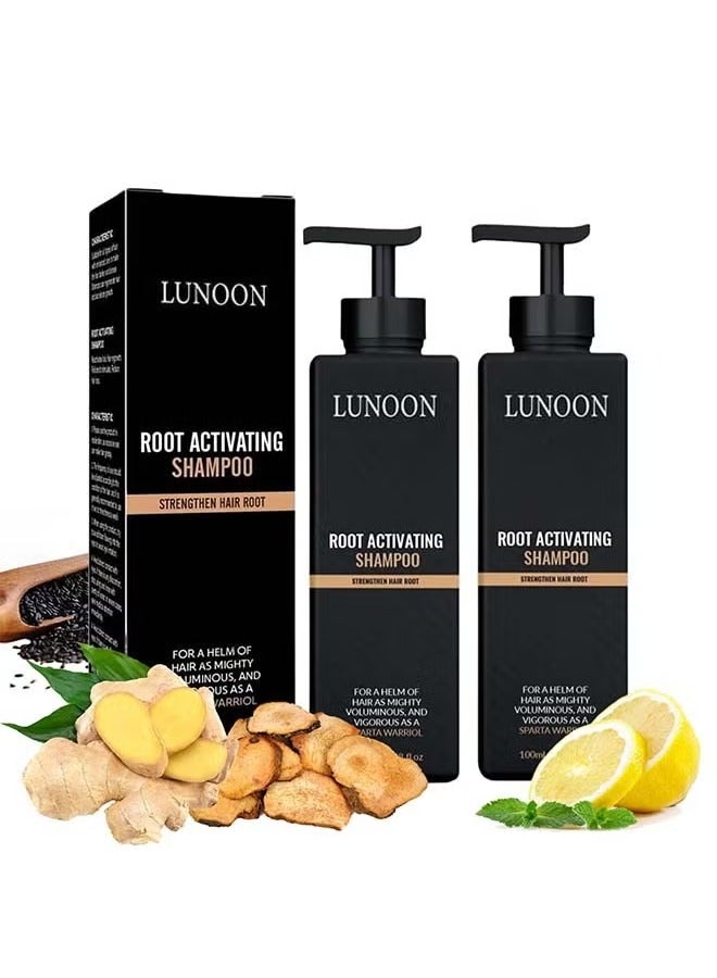 Root Activator Hair Loss Thickening Shampoo for Hair Regrowth, Unisex, Natural Formula for Men and Women (2 PCS)