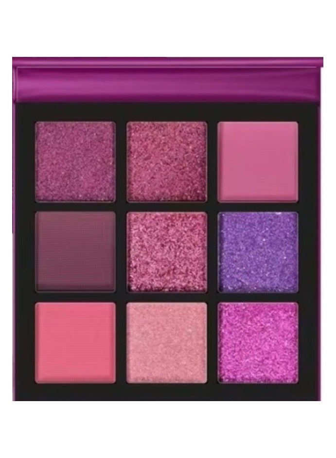 9 Shades of Eye Shadow Palette with Mirror Purple