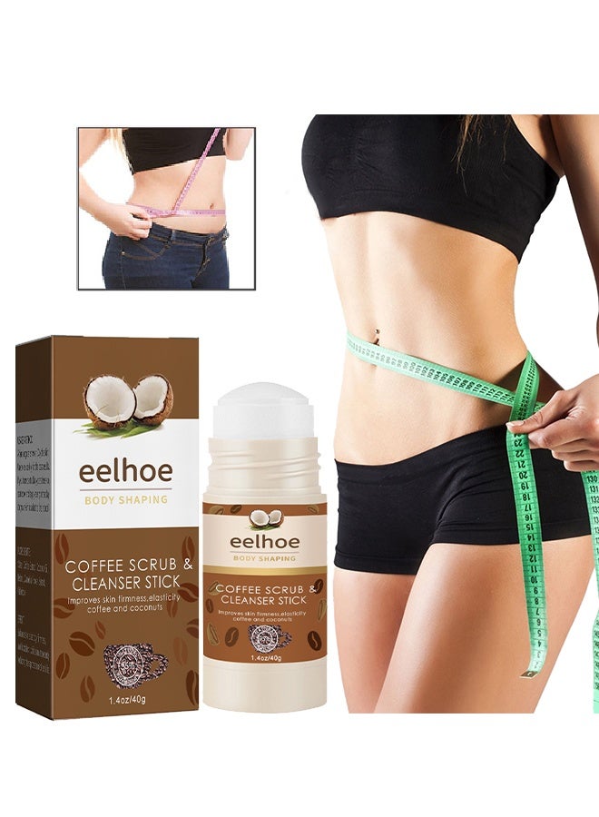 Coffee Scrub And Cleanser Stick -Deep Cleansing And Exfoliating Melanin Slimming Beauty Cream Stick lmproves Skin Firmness