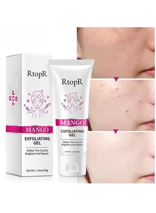 Mango Exfoliating Gel 40g Soften the Cuticle Brighten and Repair Peeling Gel for Cleansing Exfoliating Gel for All Skin Types
