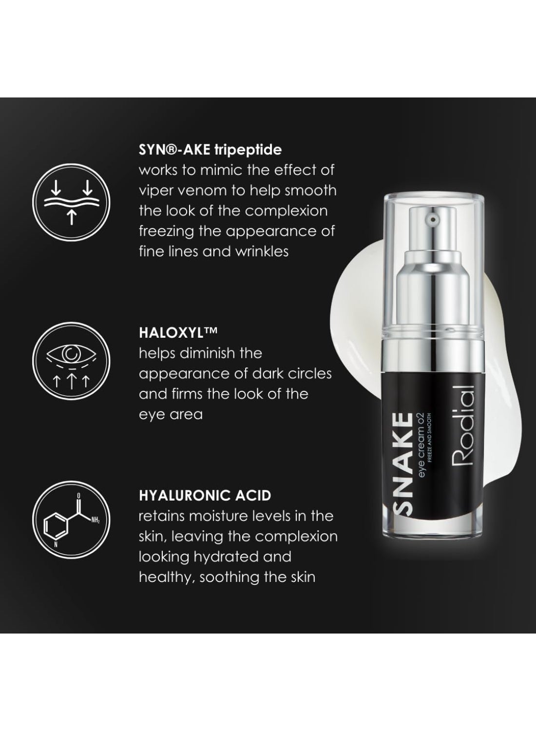 Rodial Snake Eye Cream 15ml – Advanced Firming for Wrinkled Eyes, Syn-Ake™ & Vitamin C, Smoothing Balm for Crow's Feet Relief 15ml - image 7