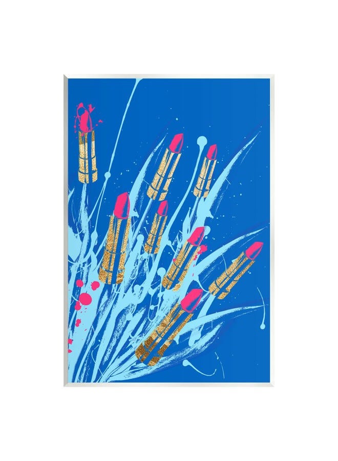 Vivid Glam Lipstick Arrangement Wood Wall Art, Design by Lil' Rue