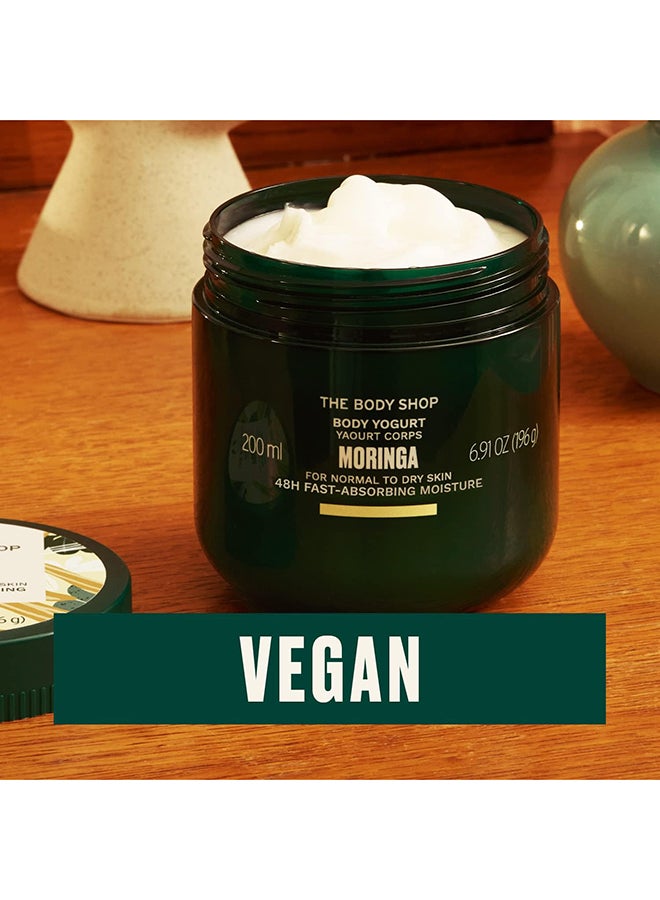 Moringa Body Yogurt – Fast Absorbing Gel-Cream with 48Hr Moisture | Enriched with Moringa Seed Oil & Almond Milk | Lightweight Vegan Body Moisturizer with Floral Fragrance, 200ml - image 3
