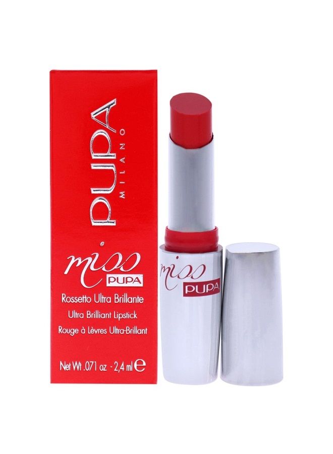 Milano Miss Milano Lipstick - Creamy, Ultra Pigmented Color For Lips - Nourishing Formula - Crystal-Effect Lipstick - Ultimate Boost Of Volume And Hydration - 405 Flamingo - 0.071 OZ