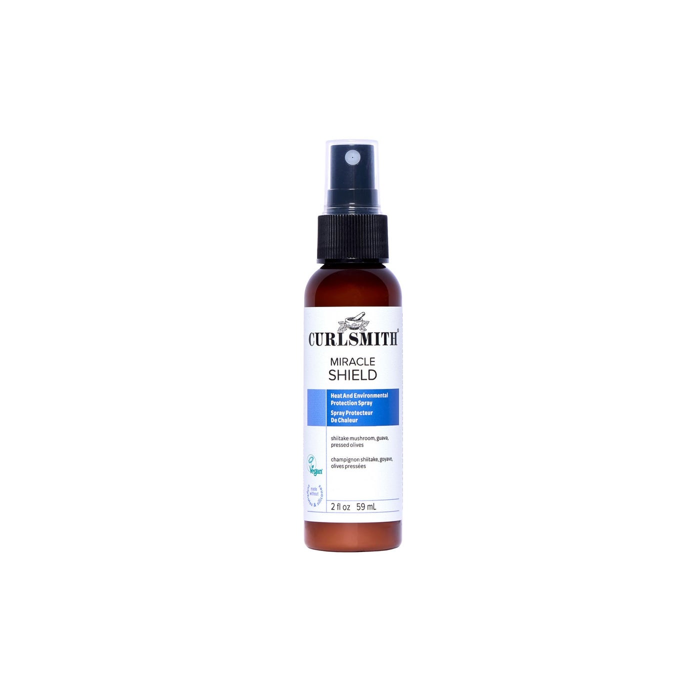 CURLSMITH Miracle Shield - Multi-Protection Spray for Curls, Pollution Shield Hair Mist, For All Curl Types, Vegan & Cruelty Free (2 oz)