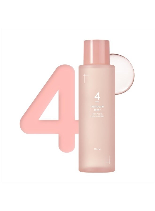 No.4 Hydrating Glow Mineral Toner | Thermal Water, Hyaluronic Acid, Hydration, Makeup Boosting, 6.76 fl.oz