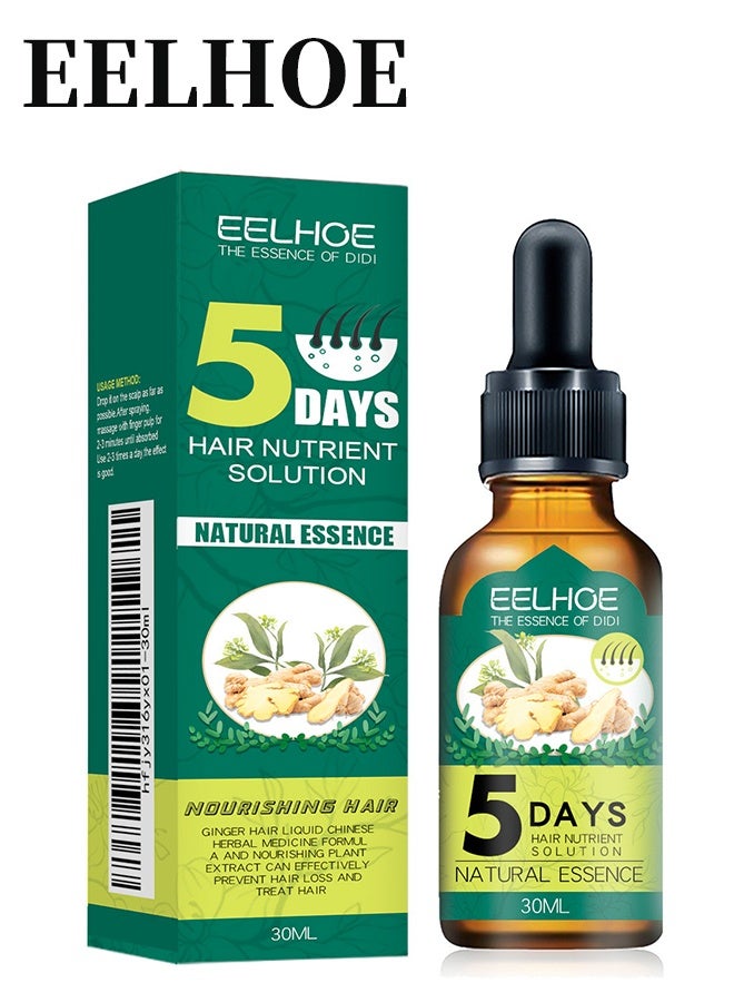 Hair Nutrient Solution, for Hair Fall Hair Regrowth And Scalp, Treatment Ginger Essential Oil Supports Healthy Hair Thinning Treatment Hair Growth Oil for Men 30ML