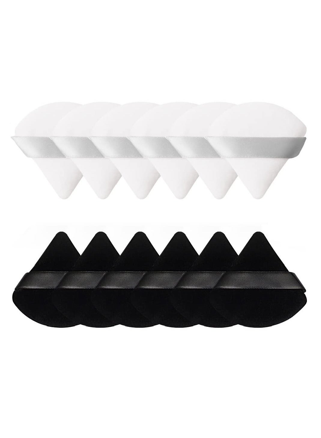 Pure Cotton Powder Puff Made of Cotton Velour for Contouring Under Eyes and Corners with Strap 10 PCS