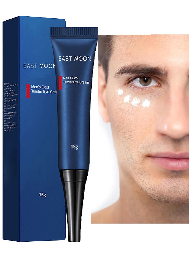 Men's Cool Tender Eye Cream 15G, Retinol Eye Cream For Repairing Eye Bags And Dark Circles, Tightening Fine Lines, Moisturizing Eye Cream, Under Eye Cream Wrinkles, Fine Lines, Bags Under Eyes