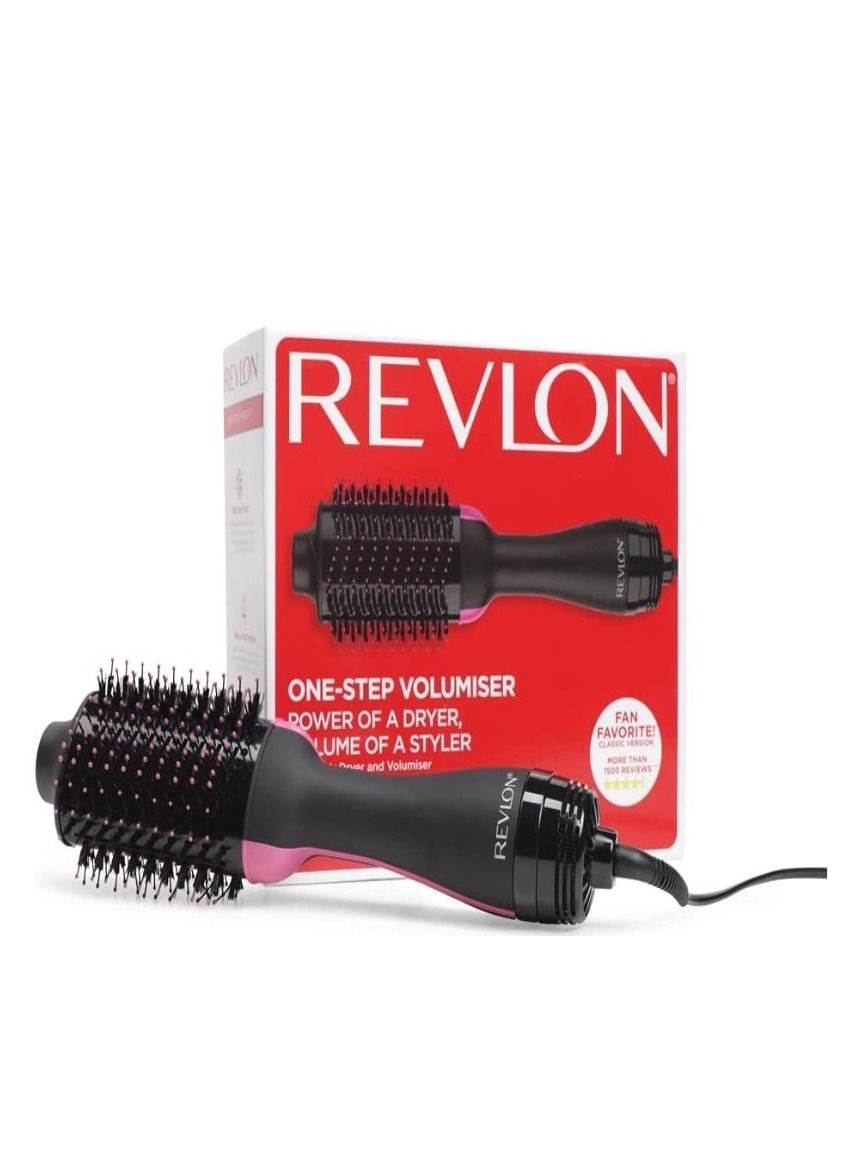 One step hair dryer and volumizer black and pink