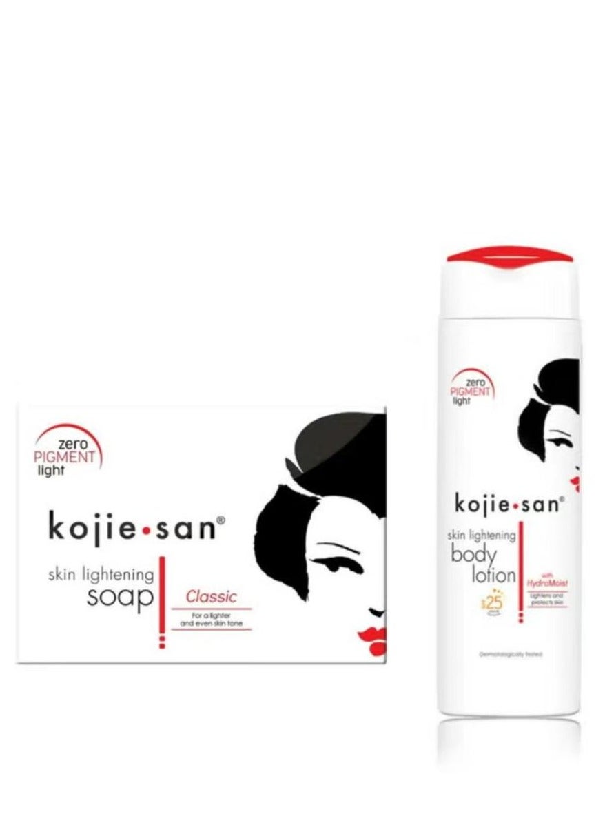 The Best Set For Lightening Body Lightening Lotion w/ SPF 25 UVA/B Broad Spectrum 250 g + Soap 65 g