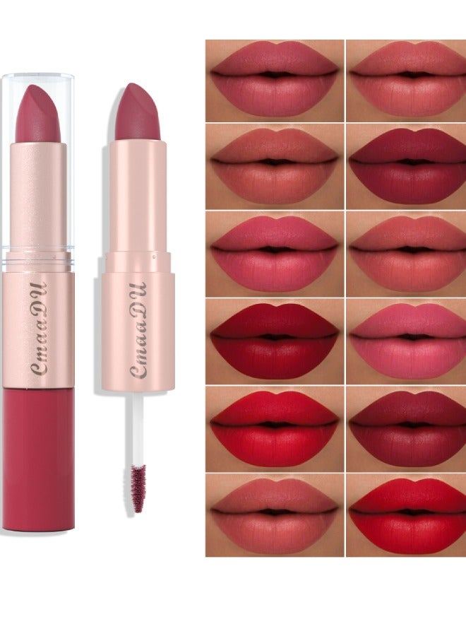 2-in-1 lip balm Lipstick and lip lacquer Creamy matte finish Vivid long-lasting color Vegan formula Soft matte lipstick Color: Light pink