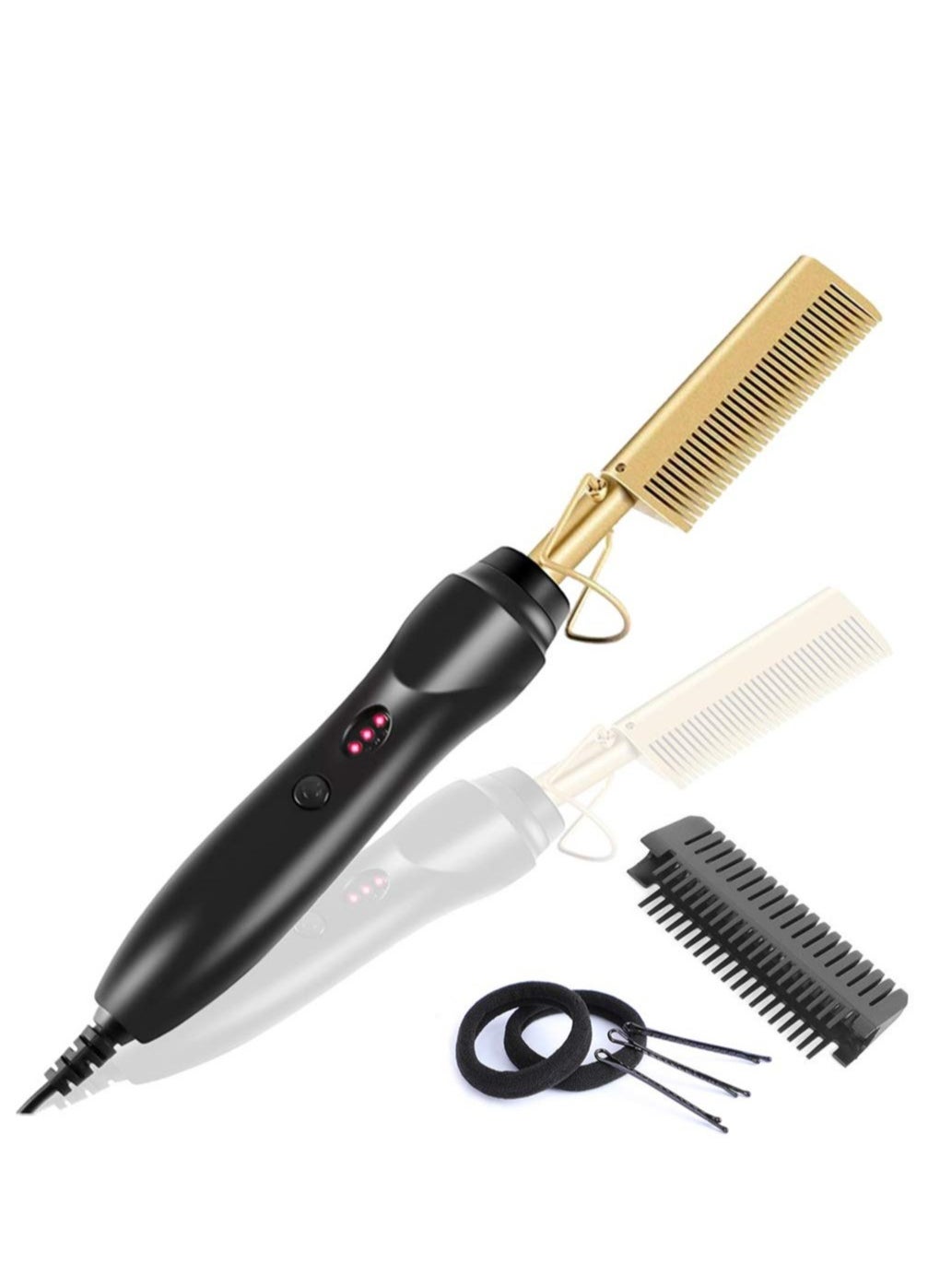 2 in 1 Hot Comb Straightener Electric Hair Straightener Hair Curler Wet Dry Use Hair Flat Irons Hot Heating Comb For Hair