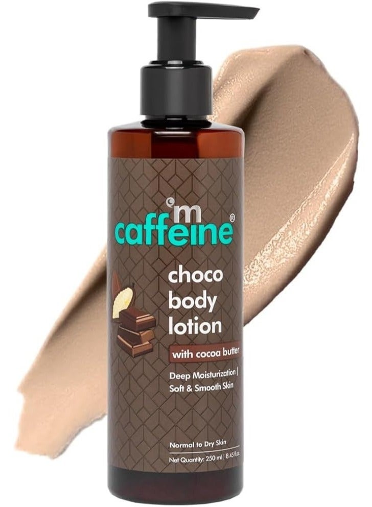 Choco Amcaffeine Body Lotion (200ml Deep Moisturizing for Dry Skin Non-Sticky Lotion with Cocoa Butter and Caramel | Daily Use Cream for Skin