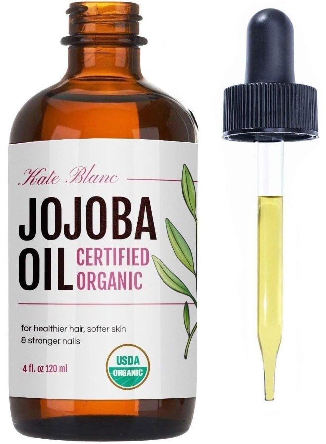 Jojoba Oil (4 oz), USDA Certified Organic, 100% Pure, Cold Pressed, Unrefined