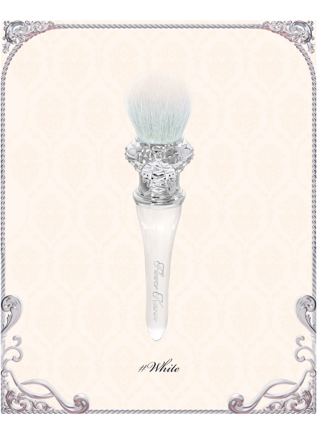 Swan Ballet Series Love Fluffy Practical Brush 2 Types Highlighter Bronzer Contour Soft Makeup Brush (Silver/Clear)