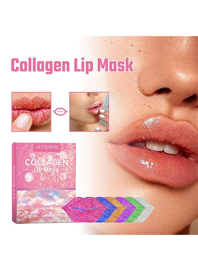 Collagen Lip Mask, Moisturizing Lip Mask, Lip Care Patch, Anti-Wrinkle Lip Mask, Remove Exfoliation Skin and Plump Lip Mask 6PCS