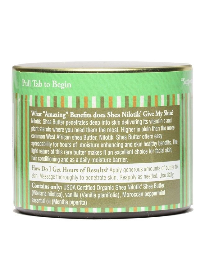 100% Organic Cold-Pressed Virgin Shea Butter – Marrakesh Menthe Vanilla | Natural Anti-Aging Daily Skin, Nails & Hair Cream for Dry Skin, Sore Muscles & Stretch Marks – 6 oz