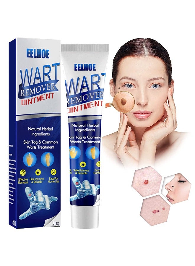 Wart Removal Ointment Natural Herbal Ingredents- Wart Remover Treatment Skin Repair Cream Against Moles Warts Use On Any Parts Of Body 20g