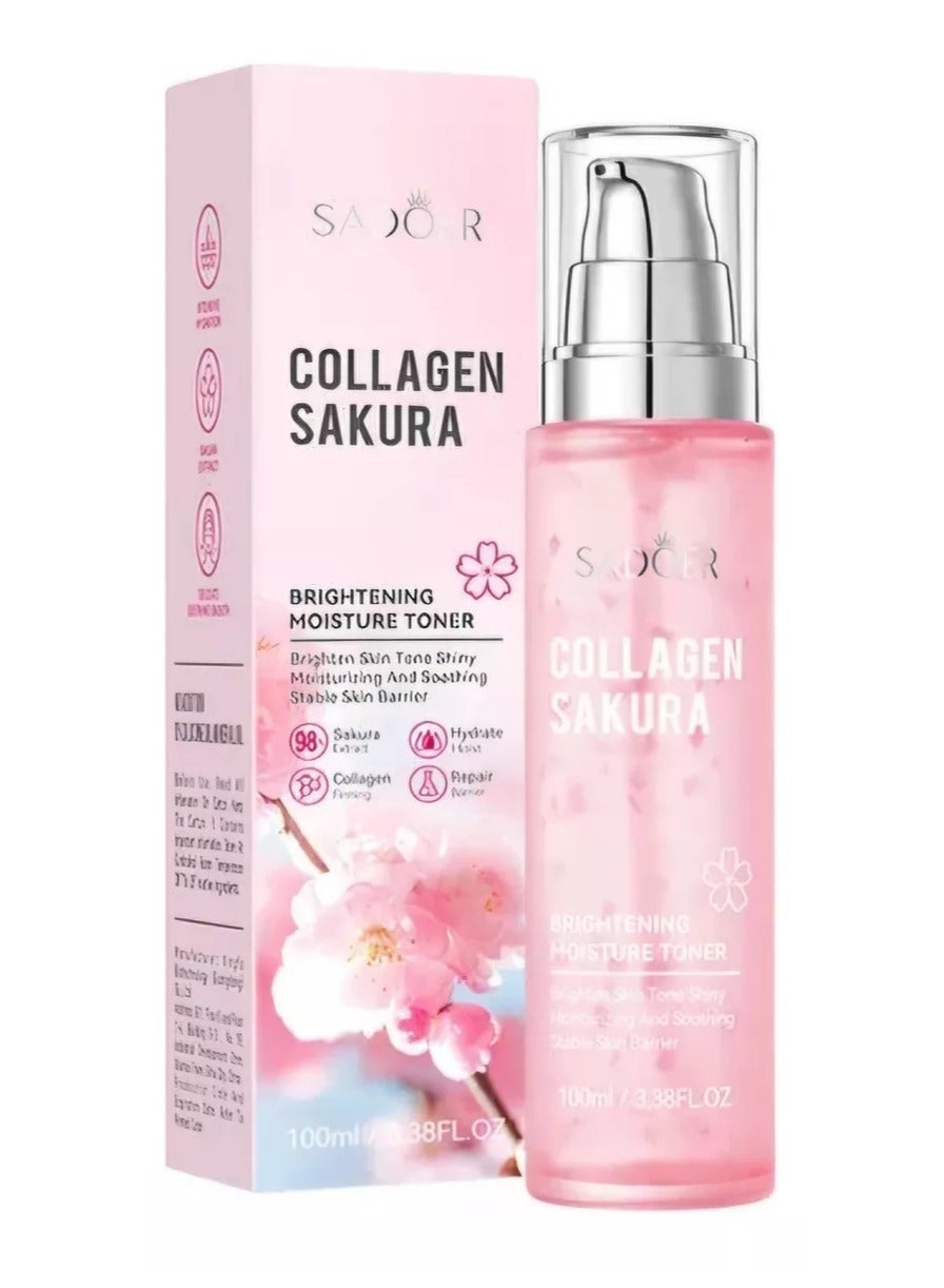 SADOER Collagen Sakura Soothing Skin Whitening Lotion Brightening Moisture Skin Care Face Lotion