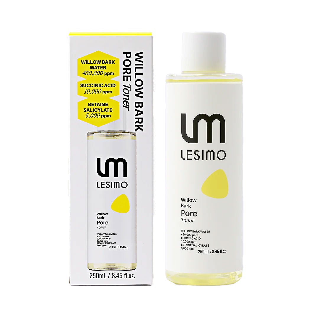 Stayve Lesimo Professional Skincare Solution Advanced Korean Beauty Treatment  Willow Bark Pore Toner 250ml – Pore-Tightening, Oil-Control, Gentle Exfoliating Korean Toner for Oily & Acne-Prone Skin | Vegan, Cruelty-Free | Best Korean Exfoliating Toner LWBPT