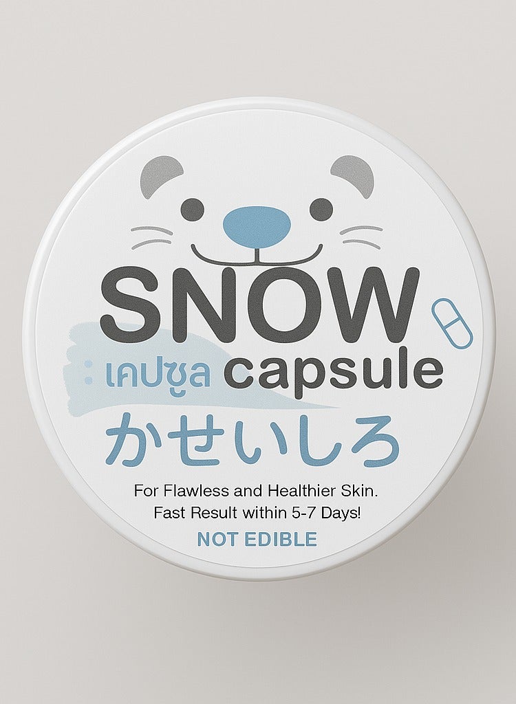 Snow Capsule Skin Whitening Powder 30 Capsules For Glowing Clear Complexion