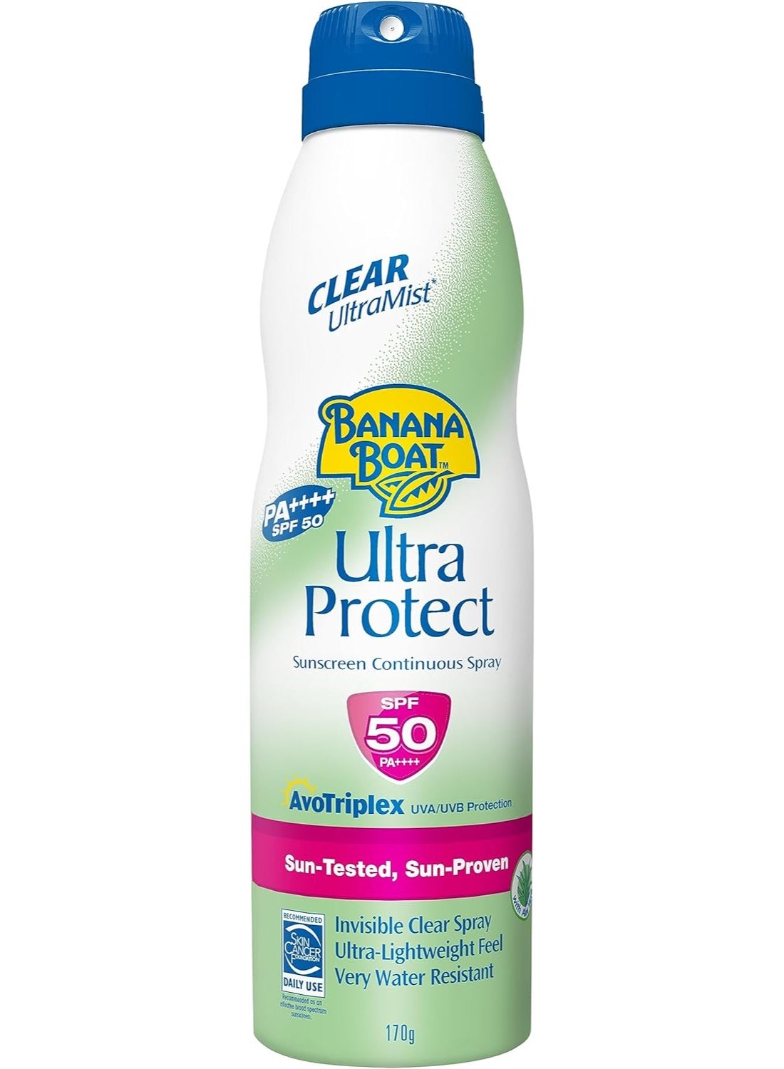 Ultraprotect Sunscreen Continuous Clear Spray Avotriplex Formula Uva Uvb Protection Ultra Lightweight Water Resistant Daily Use Protection From Skinburn & Damage 170G