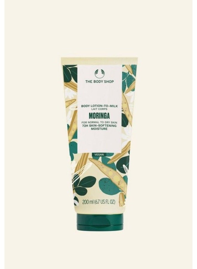 Moringa Body Lotion for Dry Skin | 72hr Hydration & Nourishment with 94% Natural Ingredients | Vegan, Non-Greasy Moisturizer, 200ml