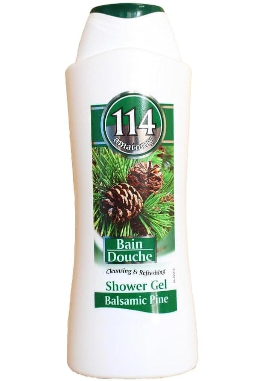 Bain Douche Balsamic Pine Shower Gel 650ML Cleansing and Refreshing Body Wash Paraben Free Dermatalogically Tested Personal Care