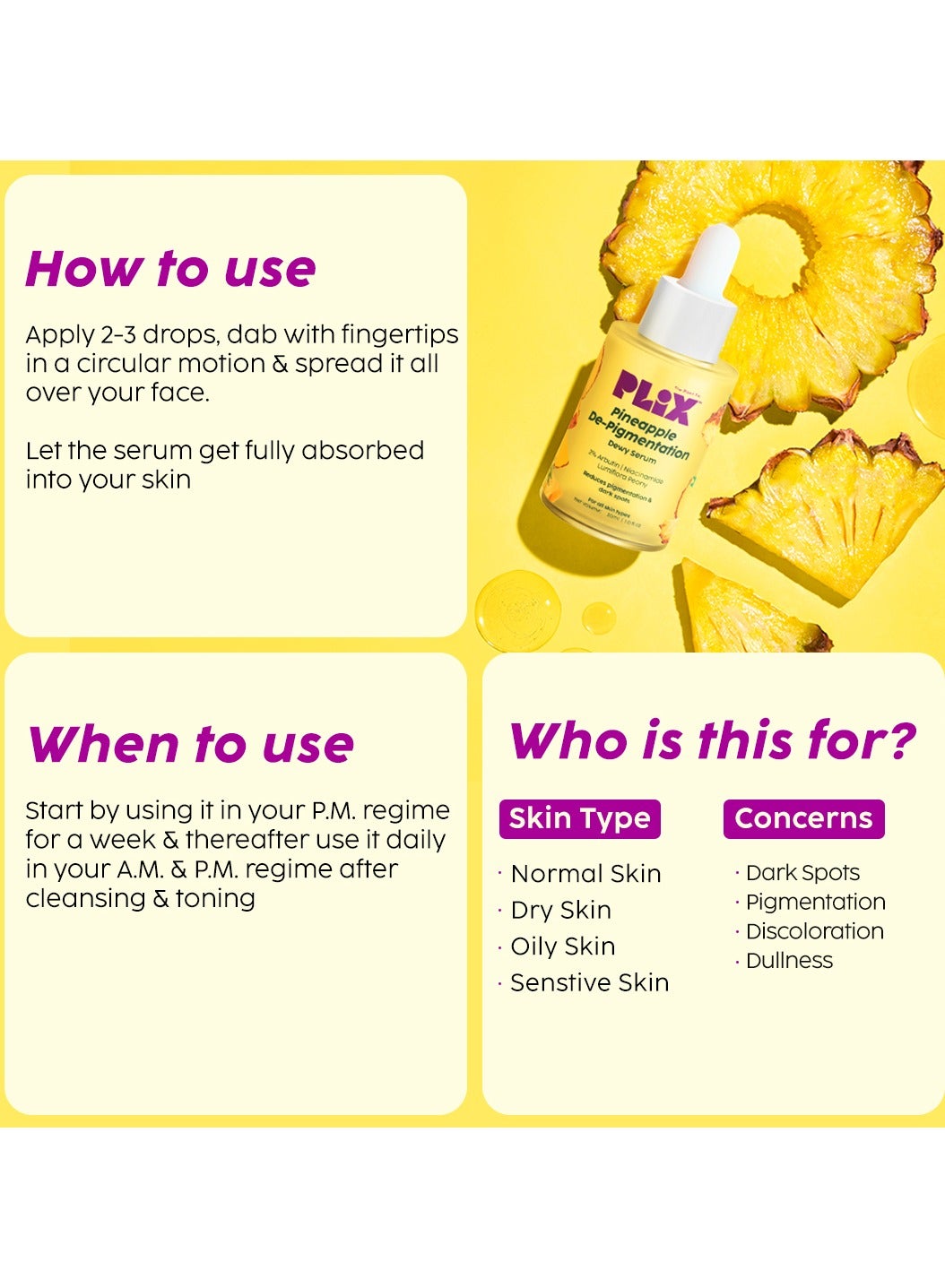 Pineapple De-Pigmentation Skincare Kit For Dark Spot Removal Facewash, Face Serum and Moisturizer Combo for Women And Men, Pack of 3 - image 5