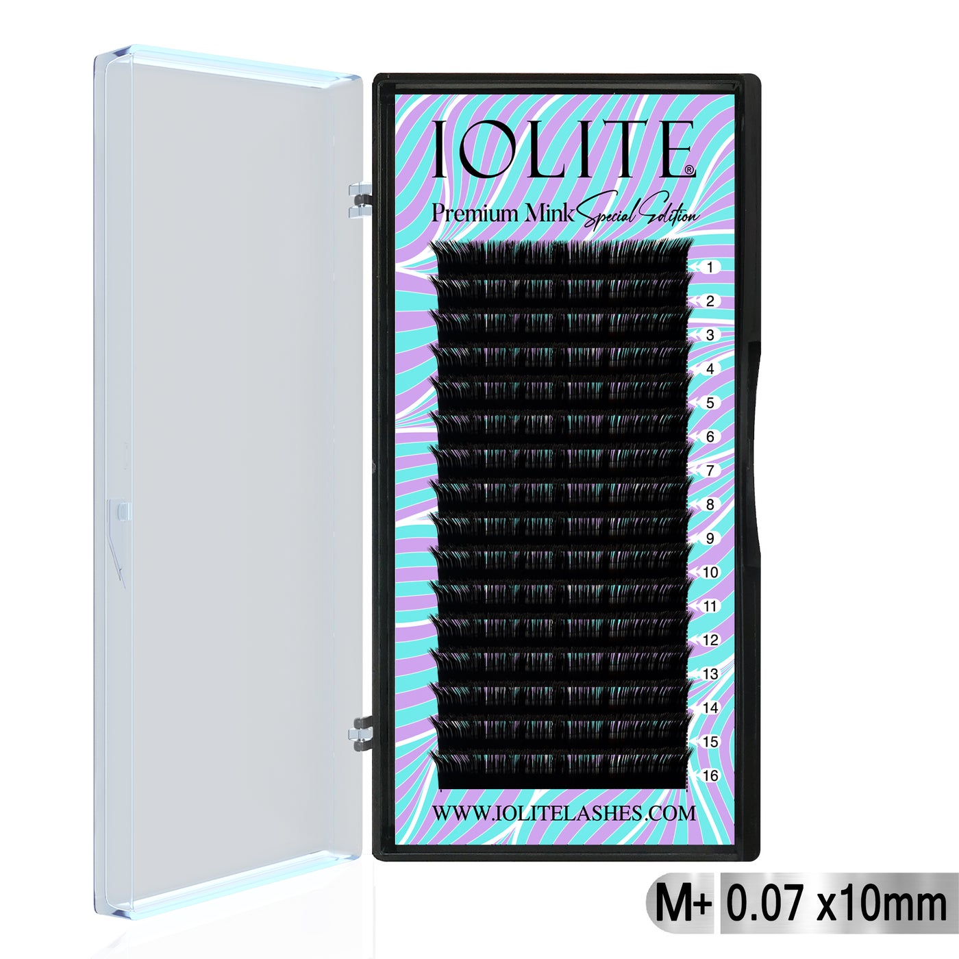 Premium Mink  False Eyelash Extension M+ Curl Individual Lashes.07T 6 to 15mm & Mix - 10MM