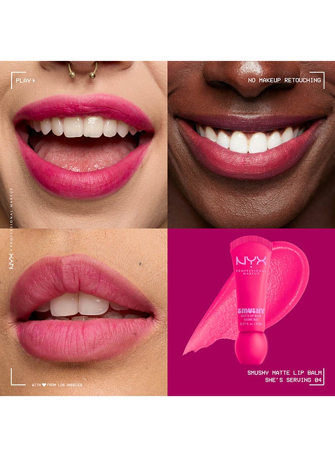 Smushy Matte Lip Balm, Soft Diffused Color, Matte FinishShe's Serving - image 2