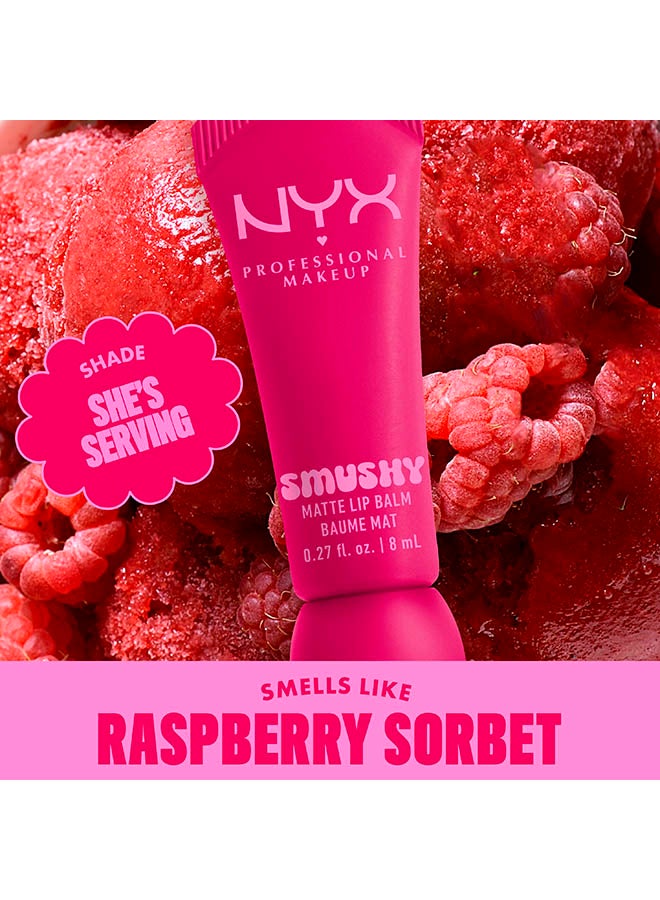 Smushy Matte Lip Balm, Soft Diffused Color, Matte FinishShe's Serving - image 3