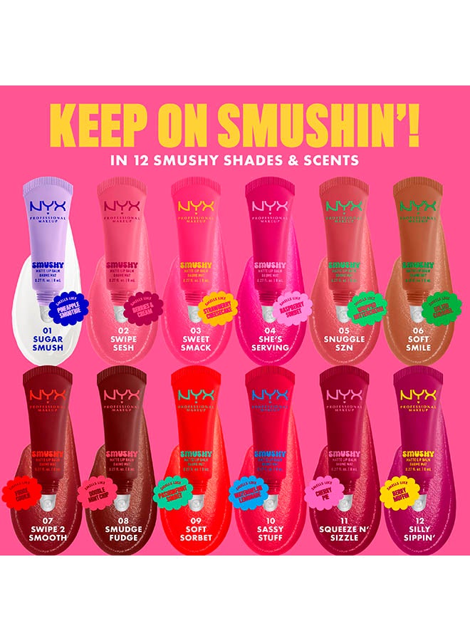 Smushy Matte Lip Balm, Soft Diffused Color, Matte FinishShe's Serving - image 8