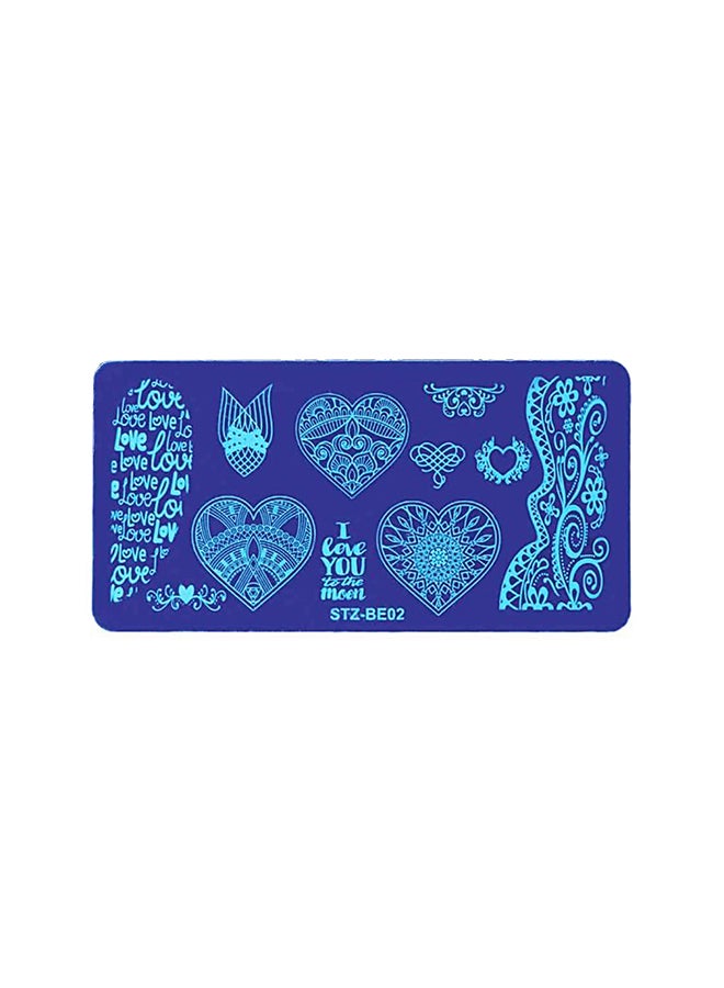 Nail Plates Nail Stamp Templates Metal Manicure Stencils Nail Art Stamping Image Plates For Nail Salon DIY Decoration Medium NSP STZBE02