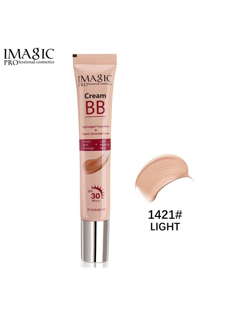 IMAGIC Natural BB Cream | Lightweight, Hydrating Formula | All-in-One Skin Perfecting Cream with SPF Protection (LIGHT)