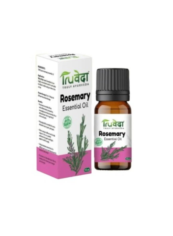 Truveda Rosemary Essential Oil For Hair and Skin - 15ml