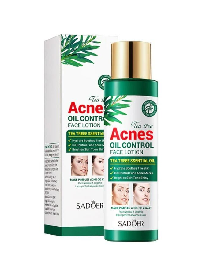 TEA TREE ACNE OIL CONTROL FACE LOTION ANTI-ACNE HYDRATING MOISTURIZING LOTION 120 ML