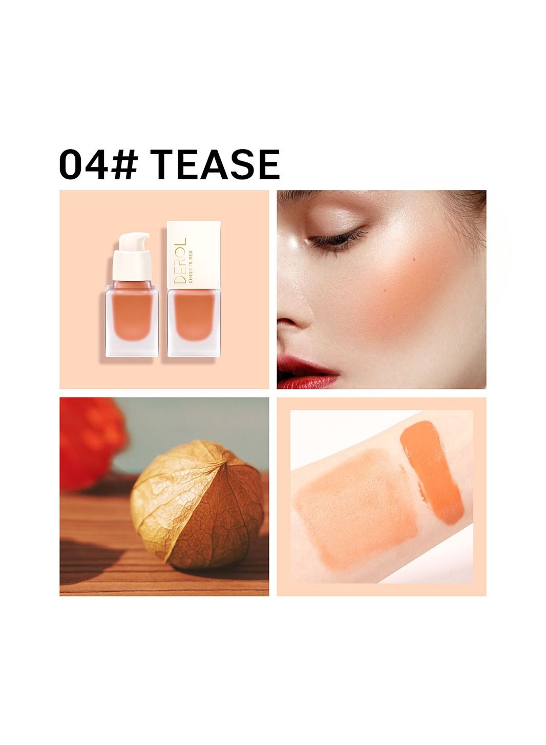 Mousse Liquid Cream Blush For Cheeks Face Blushes Stick Palette Bronzer Highlighter Shape Contour Moisturizing And Breathable Matte Finish Long-wearing Waterproof For Women Makeup