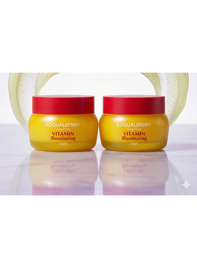 Pack Of 2 Vitamin Illuminating Cream 50ml â€“ Brightening & Hydrating Face Cream for Even Skin Tone, Anti-Dark Spots, Glowing and Nourished Skin