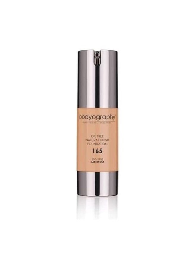 Matte Foundation Makeup (Medium #165): Oil-Free Anti-Aging Salon Natural Finish w/ Vitamin E, C, Antioxidants | Vegan, Gluten-Free, Paraben-Free
