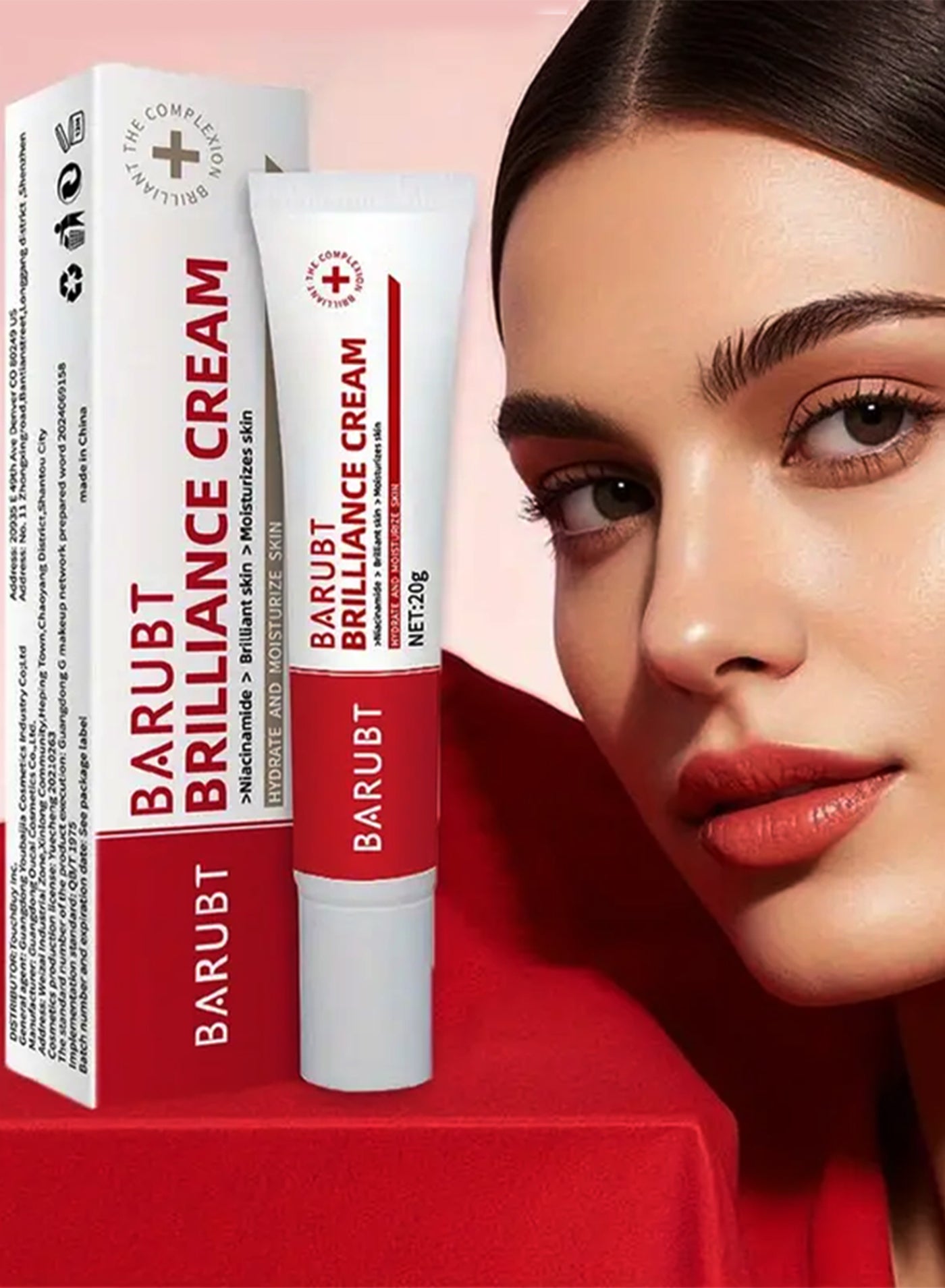 Brilliance Cream Spot Removal Cream Sunburn Black Spot Age Spots Removal Cream Acne Scars Marks Freckle Remover Cream Moisturizer Skin Essence Lighten Spots Whitening and Brightening Skin Care Cream 20G