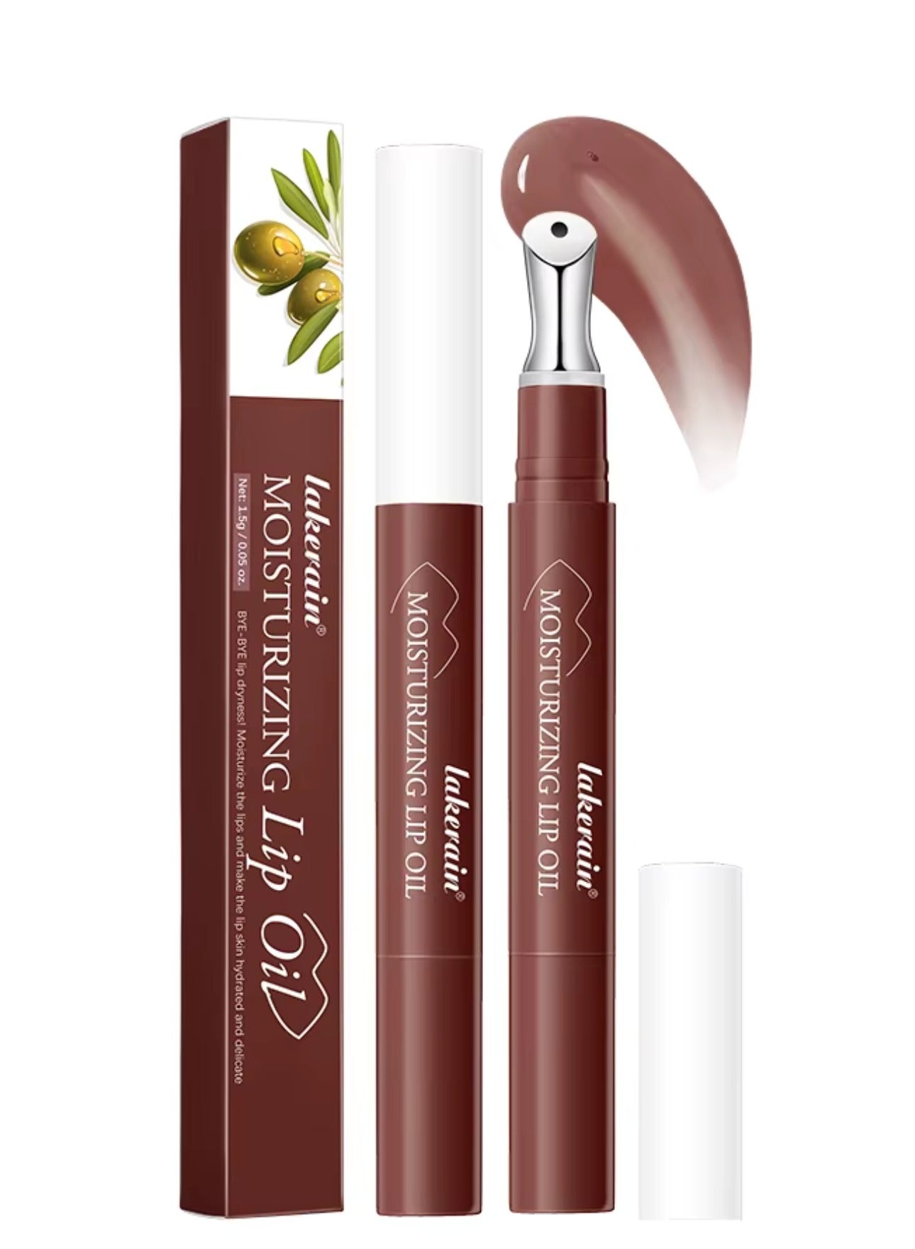 Moisturizing Lip Oil Lipstick Coating Gloss Silky Soft Smooth Hydrating Essence Lips Oil Lip Makeup Base Oils Lips Gloss Oil Long Lasting Lip Stain Lightweight Lip Tint Glow Lip Tint Oil Coffee 05