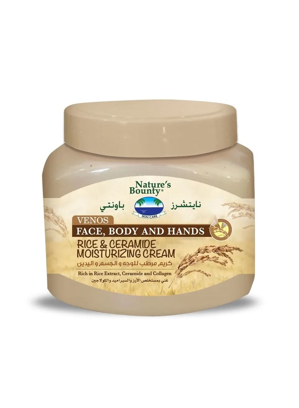 Venos Moisturizing Cream Rice And Ceramide 560ml